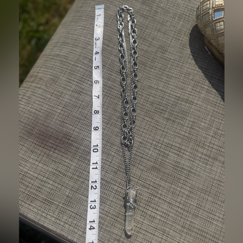 Delicate Weapon- Clear Quartz & Swarovski Stainless Steel Double layered - Picture 6 of 9